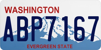 WA license plate ABP7167