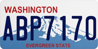 WA license plate ABP7170
