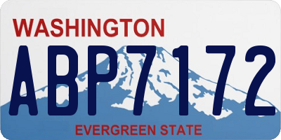 WA license plate ABP7172