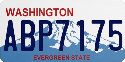 WA license plate ABP7175