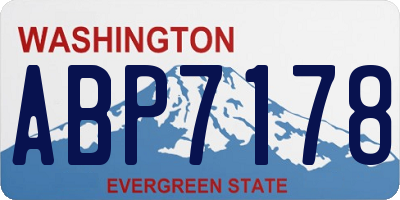 WA license plate ABP7178