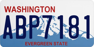 WA license plate ABP7181