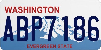 WA license plate ABP7186