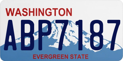 WA license plate ABP7187