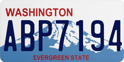 WA license plate ABP7194