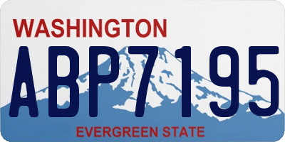 WA license plate ABP7195