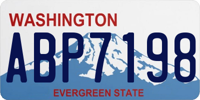 WA license plate ABP7198