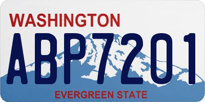 WA license plate ABP7201