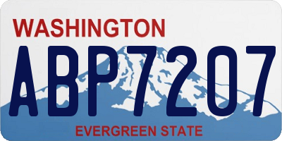 WA license plate ABP7207
