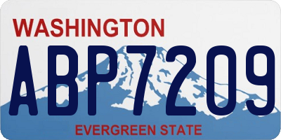 WA license plate ABP7209