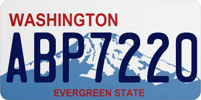 WA license plate ABP7220