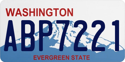 WA license plate ABP7221