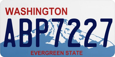 WA license plate ABP7227