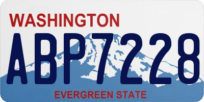 WA license plate ABP7228