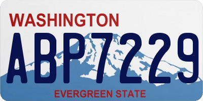 WA license plate ABP7229