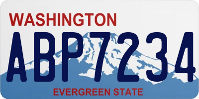 WA license plate ABP7234