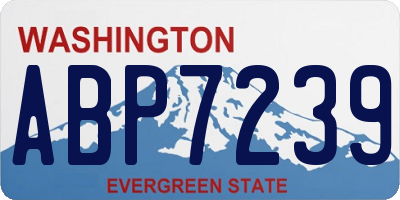 WA license plate ABP7239