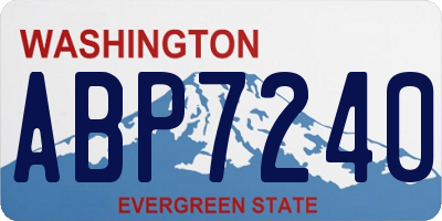 WA license plate ABP7240