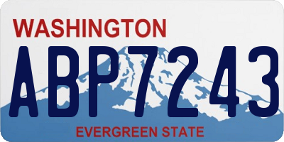 WA license plate ABP7243