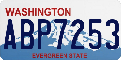 WA license plate ABP7253