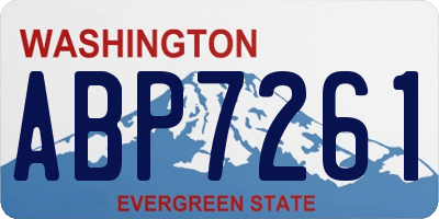 WA license plate ABP7261