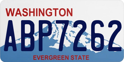 WA license plate ABP7262