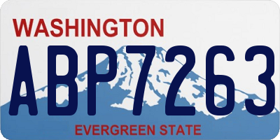 WA license plate ABP7263