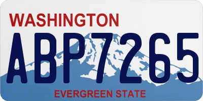WA license plate ABP7265