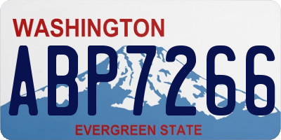 WA license plate ABP7266