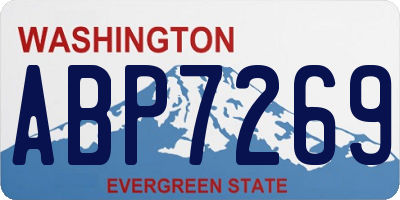 WA license plate ABP7269