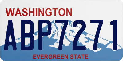 WA license plate ABP7271