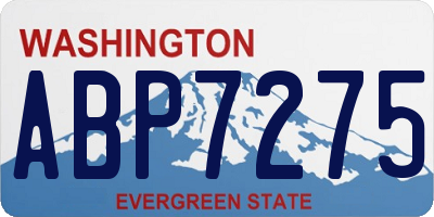 WA license plate ABP7275