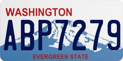 WA license plate ABP7279