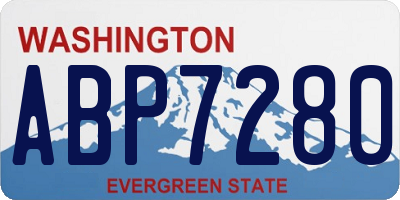 WA license plate ABP7280