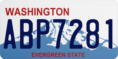 WA license plate ABP7281