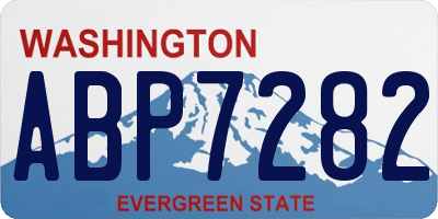 WA license plate ABP7282