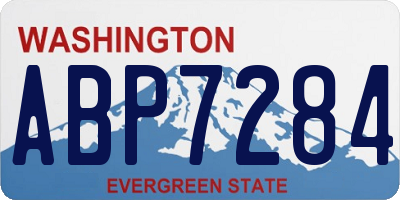 WA license plate ABP7284