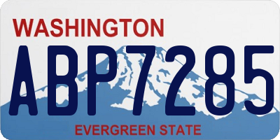 WA license plate ABP7285