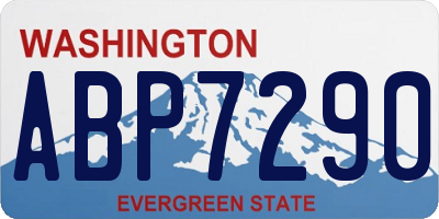 WA license plate ABP7290