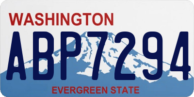WA license plate ABP7294