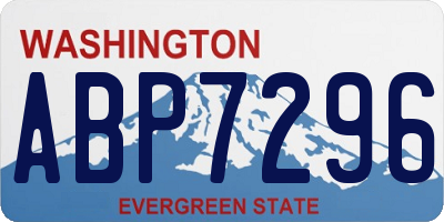 WA license plate ABP7296