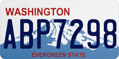 WA license plate ABP7298
