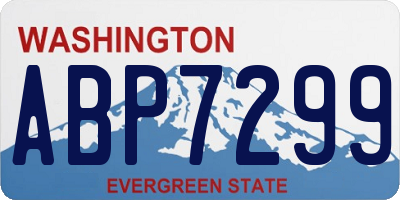 WA license plate ABP7299