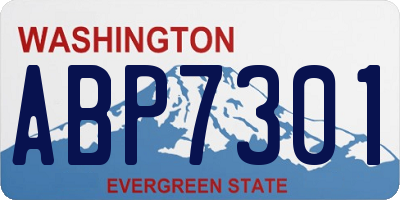 WA license plate ABP7301
