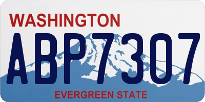 WA license plate ABP7307