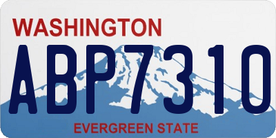 WA license plate ABP7310
