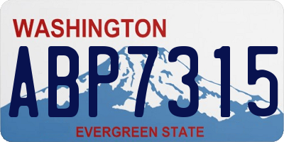 WA license plate ABP7315