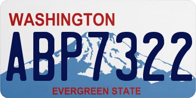 WA license plate ABP7322