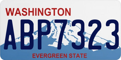 WA license plate ABP7323