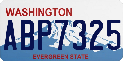 WA license plate ABP7325
